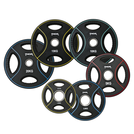 Viktpaket 107,5 kg - Thor svarta PU viktskivor PU (50 mm Ø) Viktpaket 107,5 kg - Thor svarta PU viktskivor PU (50 mm Ø)