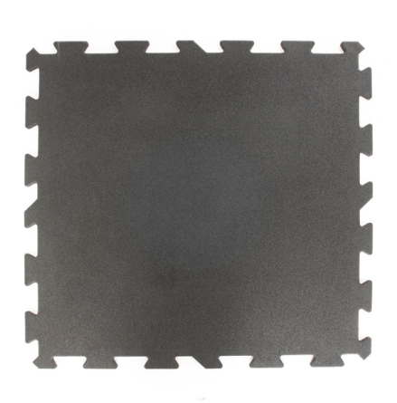 Gummigolv pussel 15mm, svart 1x1m